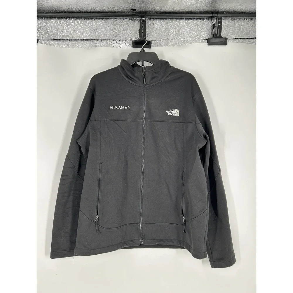 The North Face‎ WindWall Jacket Mens Large Black Mock Neck Full Zip Up Softshell